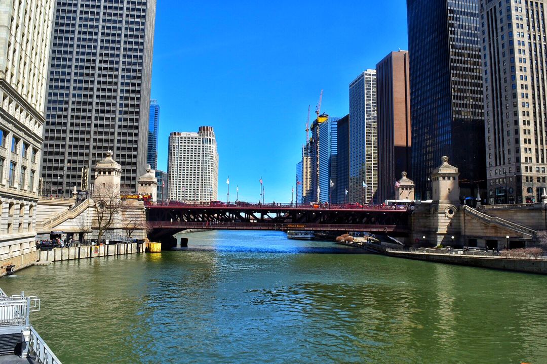 貫穿整個城市的芝加哥河 &nbsp;pic by poor traveler