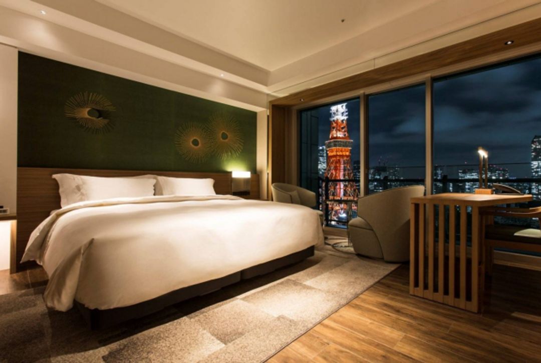 至尊總統床房，近距離眺望美麗的東京鐵塔 