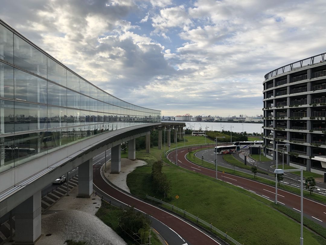 從羽田國際線單軌電車站眺望外面的光景