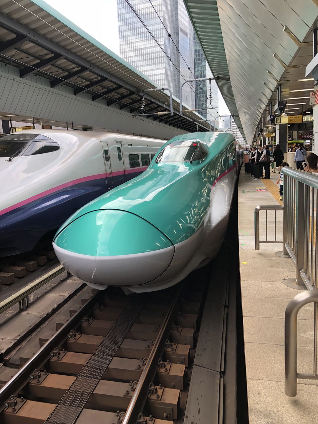 往東北盛岡的新幹線已經在月台準備要出發了
