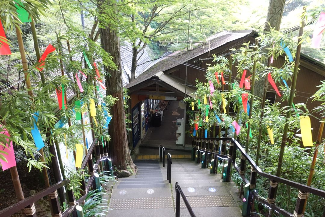 貴船神社也是京的七夕其中場地之一，所以貴船站也有跟北野天滿宮一樣的布置