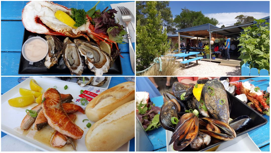 Freycinet Marine Farm海鮮餐廳午餐－海鮮大餐，龍蝦、生蠔、淡菜、鮭魚，超級豐盛！