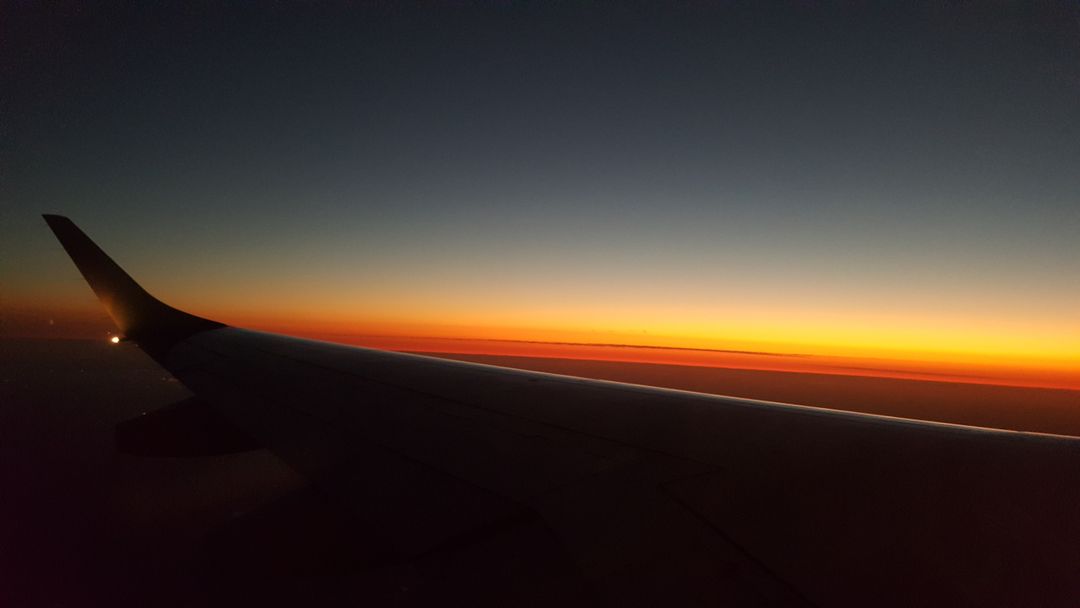 墨爾本－阿德雷德 飛機上的夕陽