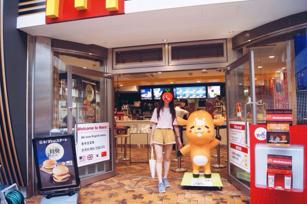 奈良的麥當勞是しかまろくん在招呼大家哦❤️