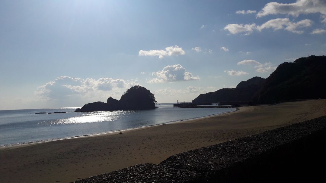 結束了海龜博物館，眼前是一片美麗的海景