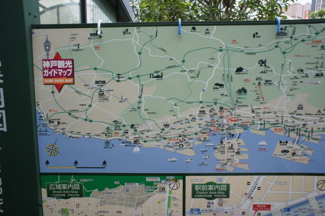 出站就可以看到整個神戶的介紹地圖