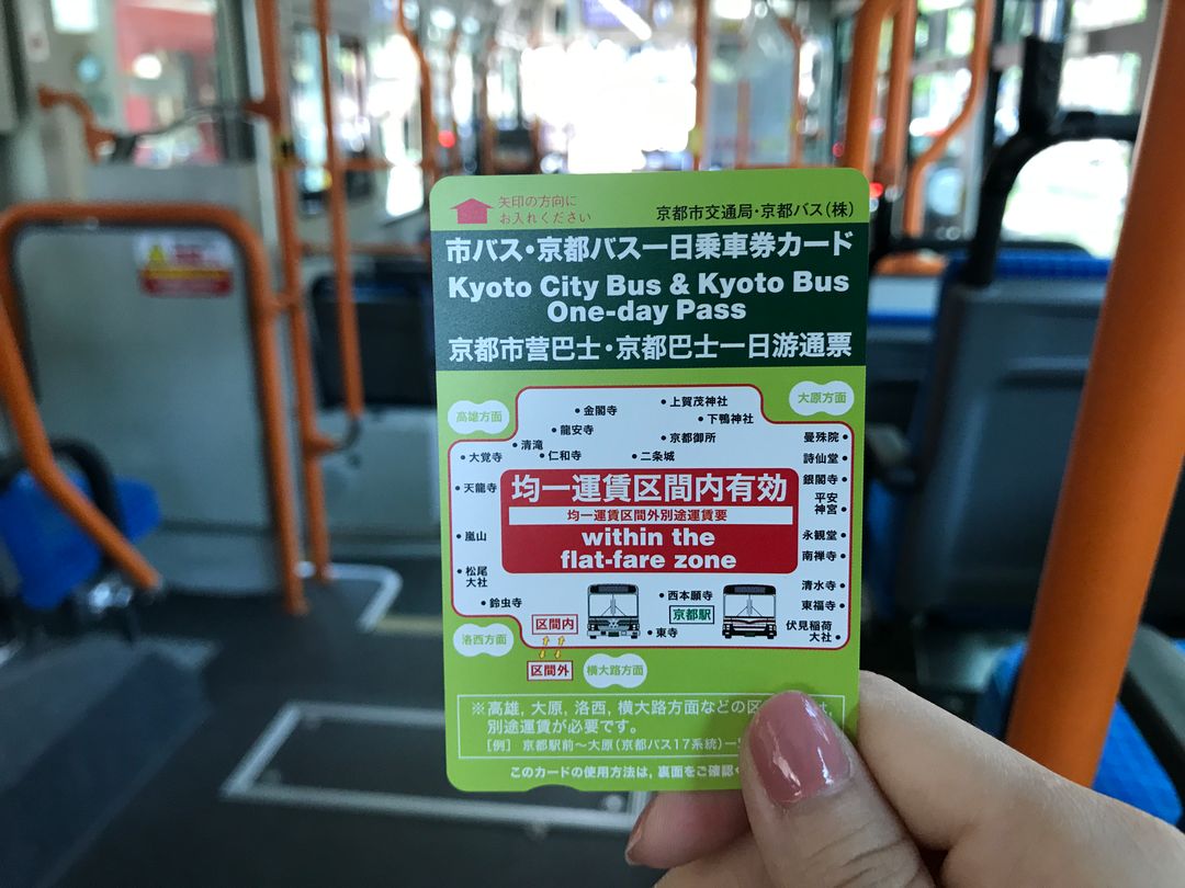 可以在ＪＲ京都站外的自動販賣機買到，也可以再搭乘巴士要下車時跟司機購買唷！