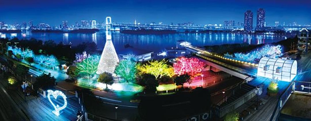 &nbsp; 東京灣夜景，圖片來源: DECKS東京BEACH